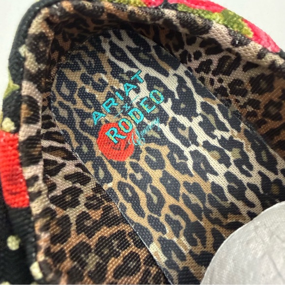 Ariat X Rodeo Quincy Punchy Polka Dot Hilo Shoes Floral Rose Print Slip On - Picture 11 of 12